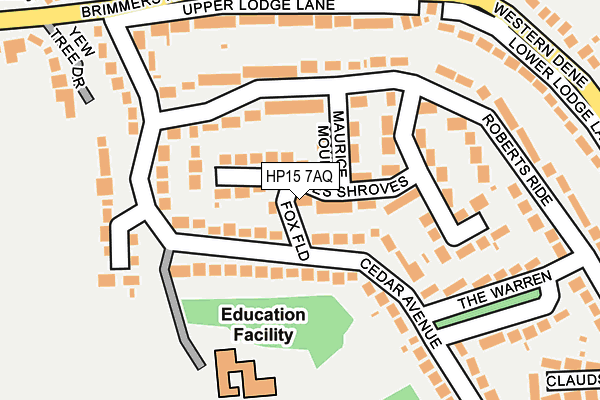 HP15 7AQ map - OS OpenMap – Local (Ordnance Survey) HP15 7AQ map - OS OpenMap – Local (Ordnance Survey)
