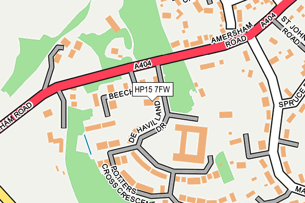 HP15 7FW map - OS OpenMap – Local (Ordnance Survey) HP15 7FW map - OS OpenMap – Local (Ordnance Survey)