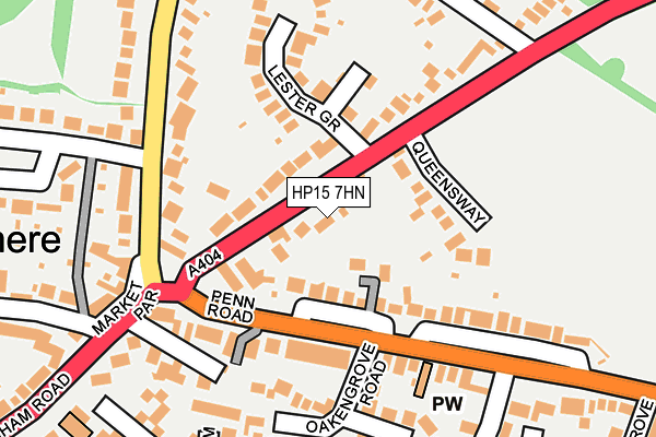 HP15 7HN map - OS OpenMap – Local (Ordnance Survey) HP15 7HN map - OS OpenMap – Local (Ordnance Survey)