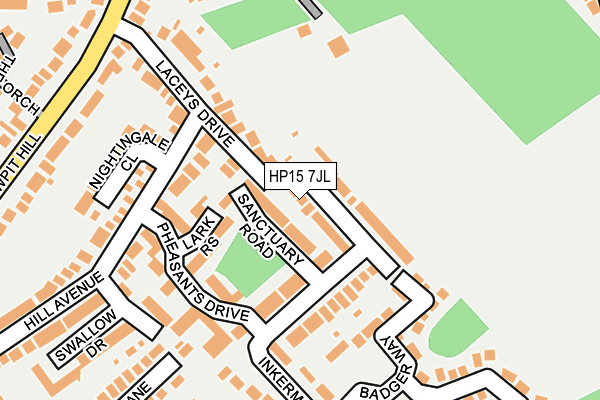 HP15 7JL map - OS OpenMap – Local (Ordnance Survey) HP15 7JL map - OS OpenMap – Local (Ordnance Survey)