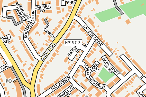 HP15 7JZ map - OS OpenMap – Local (Ordnance Survey) HP15 7JZ map - OS OpenMap – Local (Ordnance Survey)