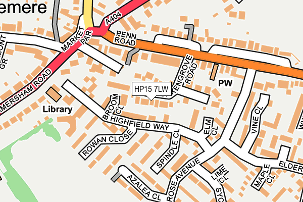HP15 7LW map - OS OpenMap – Local (Ordnance Survey) HP15 7LW map - OS OpenMap – Local (Ordnance Survey)