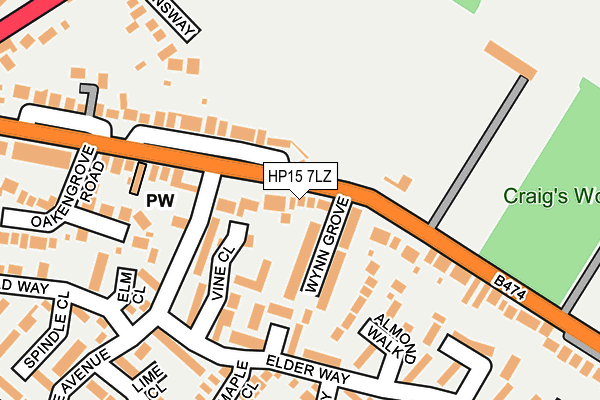 HP15 7LZ map - OS OpenMap – Local (Ordnance Survey) HP15 7LZ map - OS OpenMap – Local (Ordnance Survey)