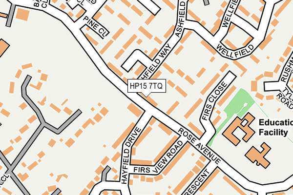 HP15 7TQ map - OS OpenMap – Local (Ordnance Survey) HP15 7TQ map - OS OpenMap – Local (Ordnance Survey)