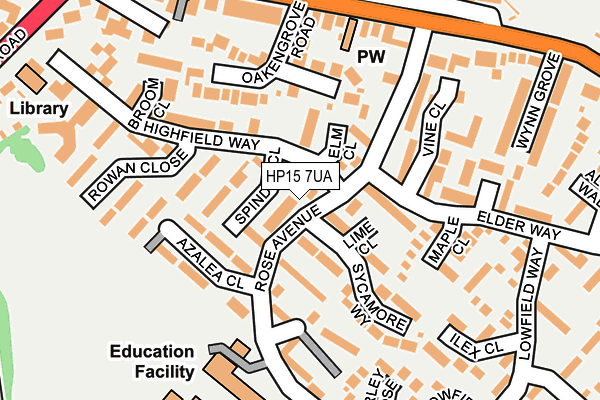 HP15 7UA map - OS OpenMap – Local (Ordnance Survey)