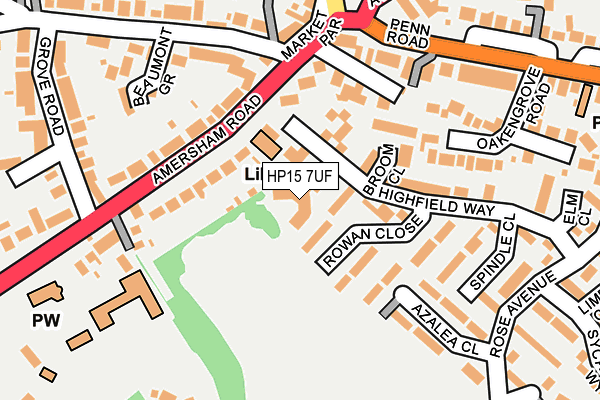 HP15 7UF map - OS OpenMap – Local (Ordnance Survey) HP15 7UF map - OS OpenMap – Local (Ordnance Survey)