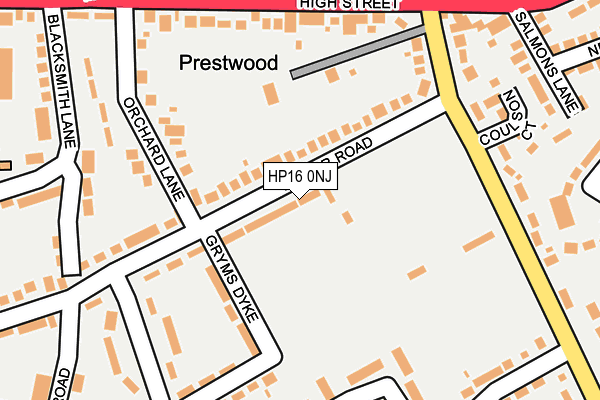 HP16 0NJ map - OS OpenMap – Local (Ordnance Survey) HP16 0NJ map - OS OpenMap – Local (Ordnance Survey)