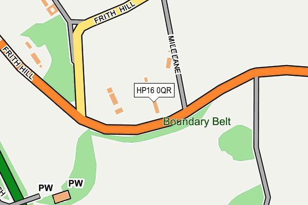 HP16 0QR map - OS OpenMap – Local (Ordnance Survey)