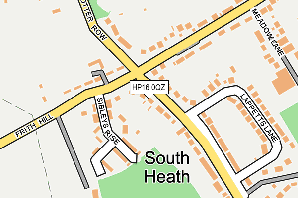 HP16 0QZ map - OS OpenMap – Local (Ordnance Survey)