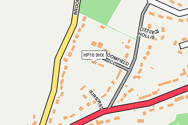 HP16 9HX map - OS OpenMap – Local (Ordnance Survey) HP16 9HX map - OS OpenMap – Local (Ordnance Survey)