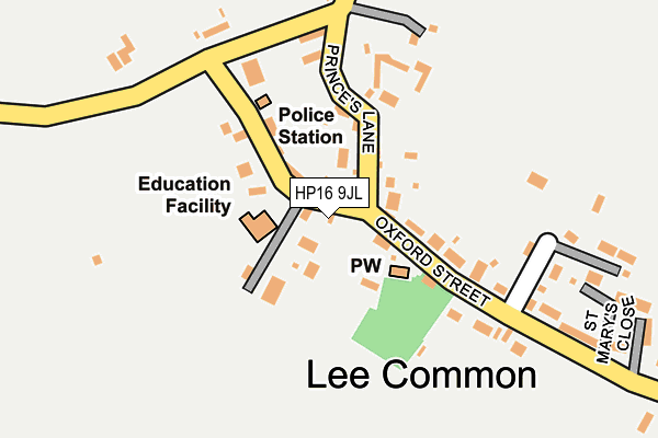 HP16 9JL map - OS OpenMap – Local (Ordnance Survey)