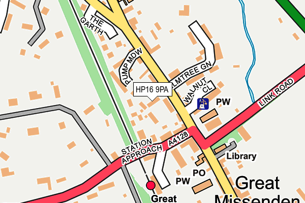 HP16 9PA map - OS OpenMap – Local (Ordnance Survey) HP16 9PA map - OS OpenMap – Local (Ordnance Survey)