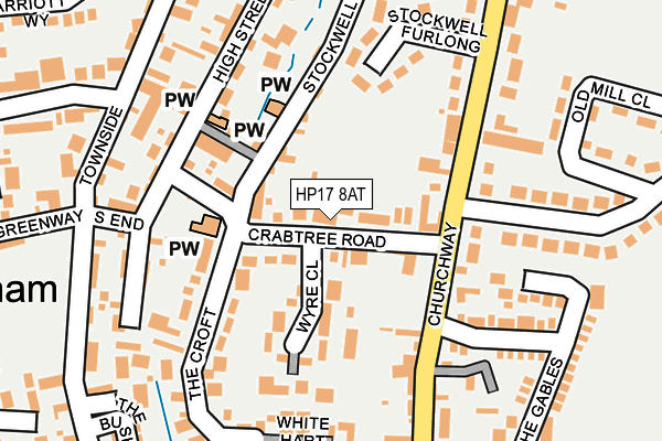 HP17 8AT map - OS OpenMap – Local (Ordnance Survey)