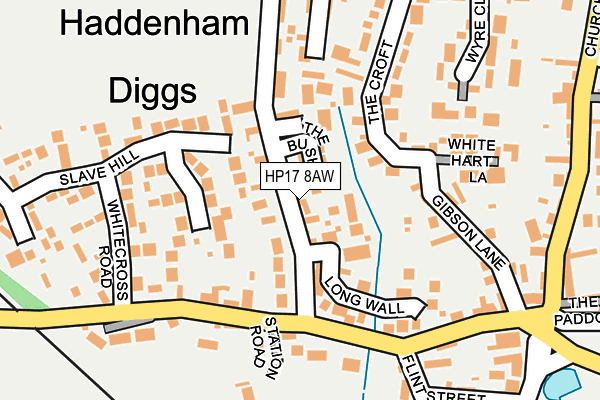 HP17 8AW map - OS OpenMap – Local (Ordnance Survey) HP17 8AW map - OS OpenMap – Local (Ordnance Survey)
