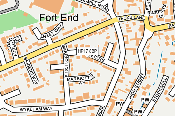HP17 8BP map - OS OpenMap – Local (Ordnance Survey) HP17 8BP map - OS OpenMap – Local (Ordnance Survey)