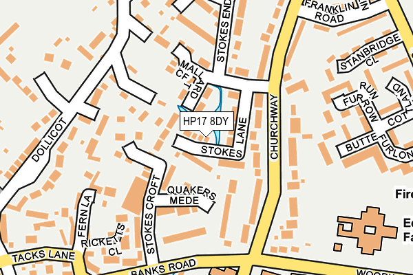 HP17 8DY map - OS OpenMap – Local (Ordnance Survey)