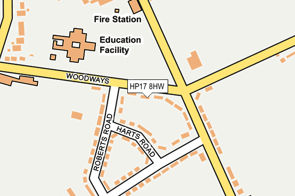 HP17 8HW map - OS OpenMap – Local (Ordnance Survey)