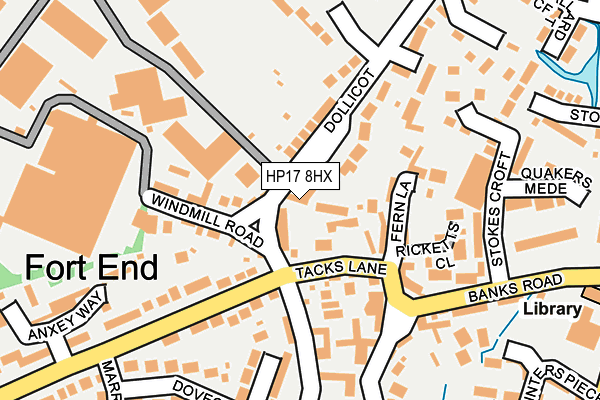 HP17 8HX map - OS OpenMap – Local (Ordnance Survey) HP17 8HX map - OS OpenMap – Local (Ordnance Survey)