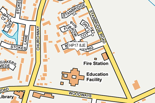 HP17 8JE map - OS OpenMap – Local (Ordnance Survey) HP17 8JE map - OS OpenMap – Local (Ordnance Survey)