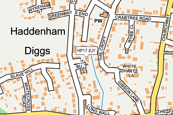 HP17 8JY map - OS OpenMap – Local (Ordnance Survey) HP17 8JY map - OS OpenMap – Local (Ordnance Survey)