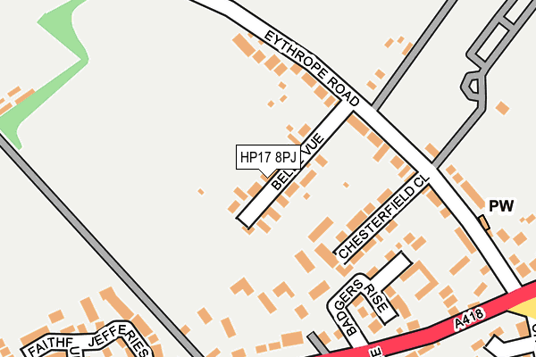 HP17 8PJ map - OS OpenMap – Local (Ordnance Survey)