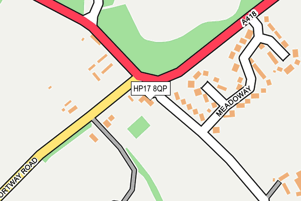 HP17 8QP map - OS OpenMap – Local (Ordnance Survey)