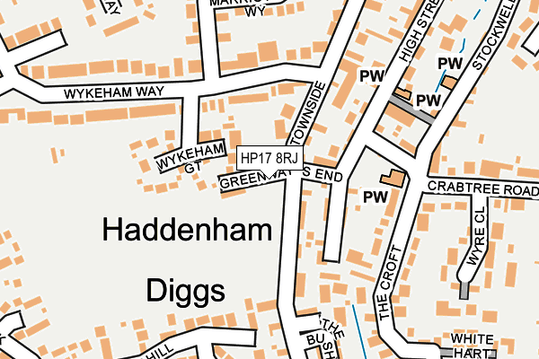 HP17 8RJ map - OS OpenMap – Local (Ordnance Survey)