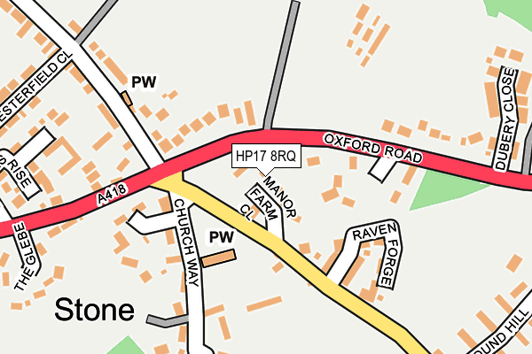 HP17 8RQ map - OS OpenMap – Local (Ordnance Survey)