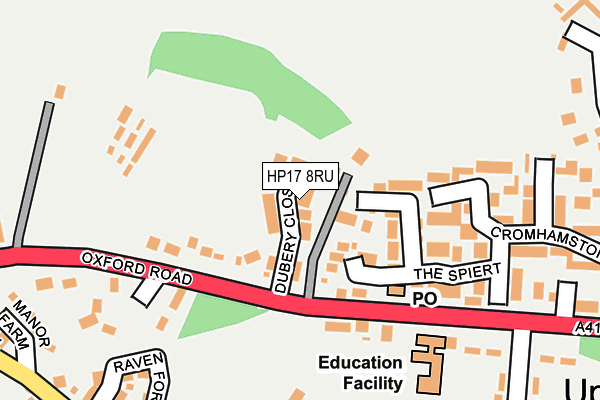HP17 8RU map - OS OpenMap – Local (Ordnance Survey) HP17 8RU map - OS OpenMap – Local (Ordnance Survey)