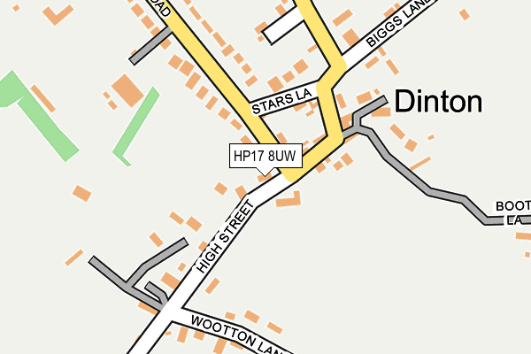 HP17 8UW map - OS OpenMap – Local (Ordnance Survey) HP17 8UW map - OS OpenMap – Local (Ordnance Survey)