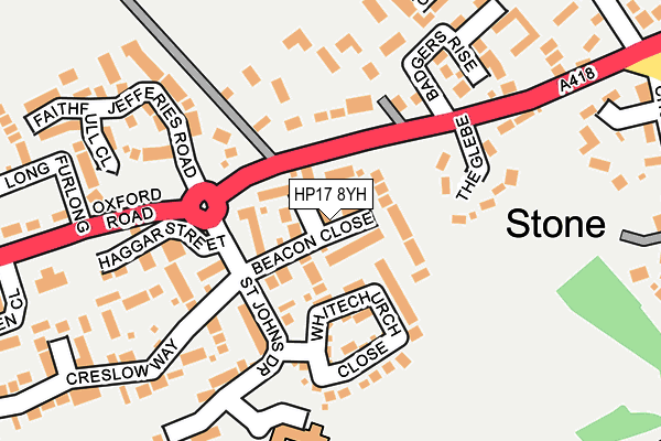 HP17 8YH map - OS OpenMap – Local (Ordnance Survey)