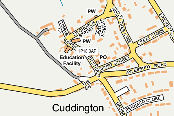 HP18 0AP map - OS OpenMap – Local (Ordnance Survey) HP18 0AP map - OS OpenMap – Local (Ordnance Survey)