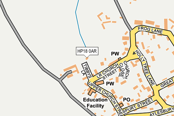HP18 0AR map - OS OpenMap – Local (Ordnance Survey) HP18 0AR map - OS OpenMap – Local (Ordnance Survey)