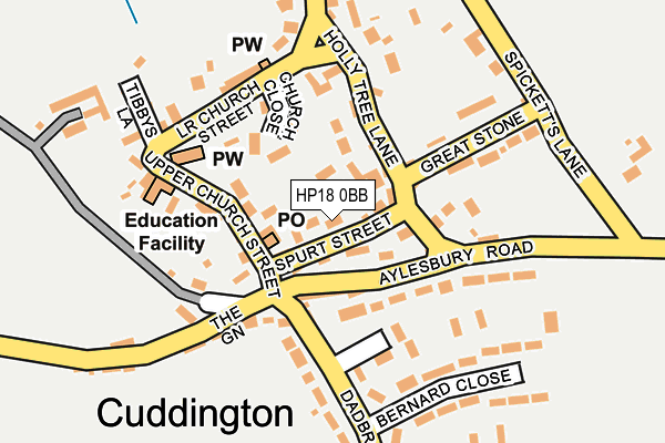 HP18 0BB map - OS OpenMap – Local (Ordnance Survey) HP18 0BB map - OS OpenMap – Local (Ordnance Survey)