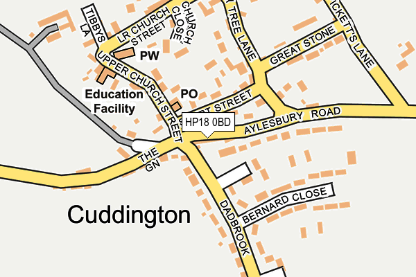 HP18 0BD map - OS OpenMap – Local (Ordnance Survey) HP18 0BD map - OS OpenMap – Local (Ordnance Survey)