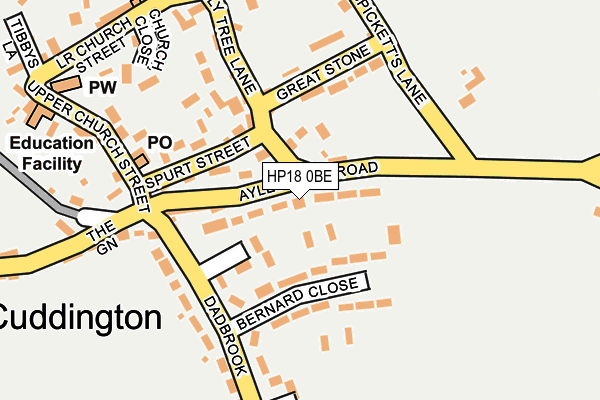 HP18 0BE map - OS OpenMap – Local (Ordnance Survey) HP18 0BE map - OS OpenMap – Local (Ordnance Survey)