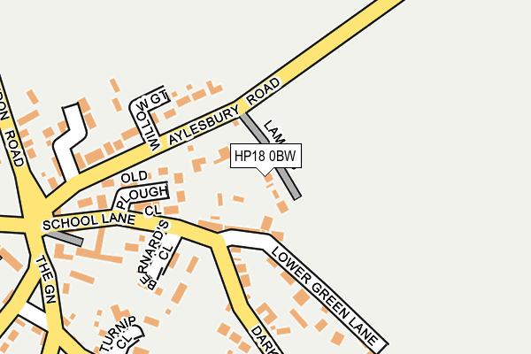 HP18 0BW map - OS OpenMap – Local (Ordnance Survey) HP18 0BW map - OS OpenMap – Local (Ordnance Survey)