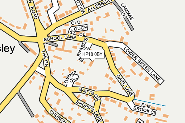 HP18 0BY map - OS OpenMap – Local (Ordnance Survey)