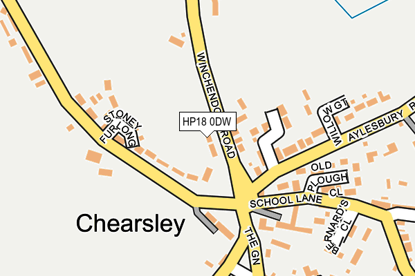 HP18 0DW map - OS OpenMap – Local (Ordnance Survey)