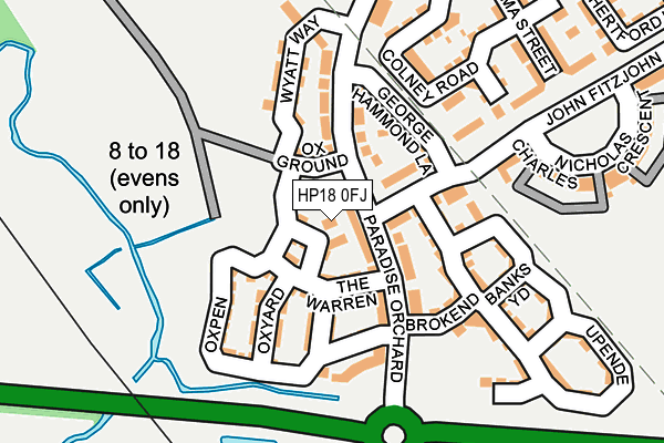 HP18 0FJ map - OS OpenMap – Local (Ordnance Survey) HP18 0FJ map - OS OpenMap – Local (Ordnance Survey)