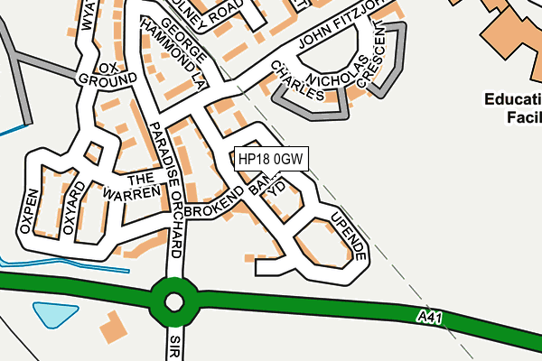 HP18 0GW map - OS OpenMap – Local (Ordnance Survey) HP18 0GW map - OS OpenMap – Local (Ordnance Survey)