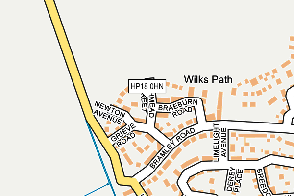 HP18 0HN map - OS OpenMap – Local (Ordnance Survey)