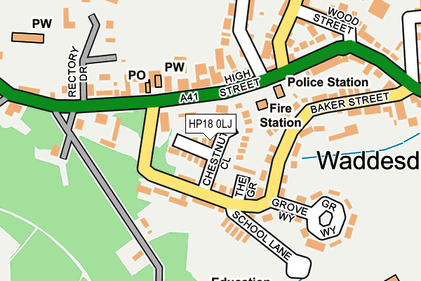 HP18 0LJ map - OS OpenMap – Local (Ordnance Survey)