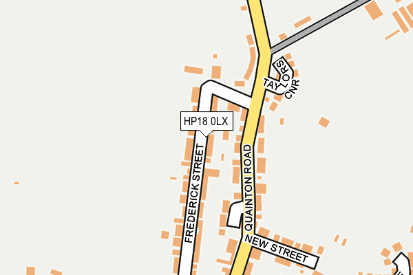 HP18 0LX map - OS OpenMap – Local (Ordnance Survey) HP18 0LX map - OS OpenMap – Local (Ordnance Survey)