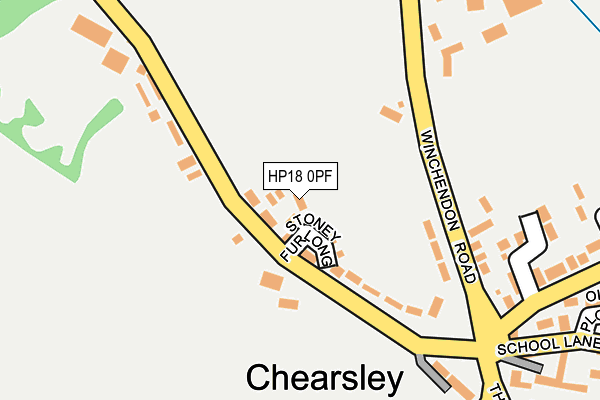HP18 0PF map - OS OpenMap – Local (Ordnance Survey)