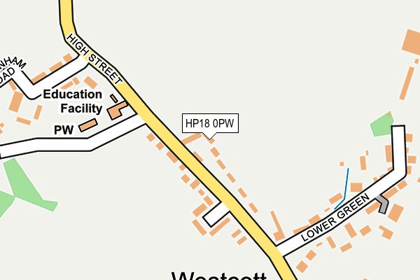 HP18 0PW map - OS OpenMap – Local (Ordnance Survey) HP18 0PW map - OS OpenMap – Local (Ordnance Survey)