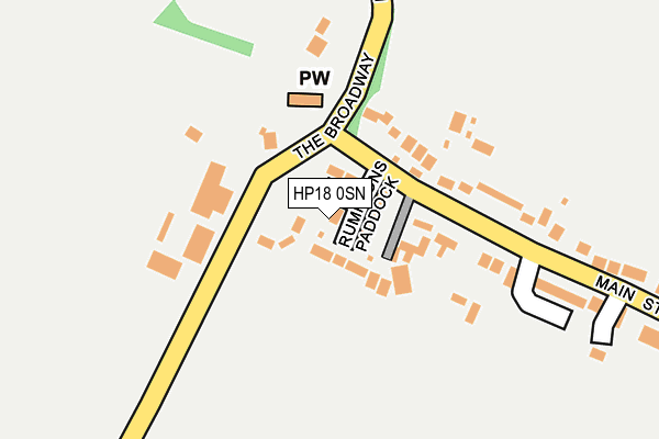 HP18 0SN map - OS OpenMap – Local (Ordnance Survey) HP18 0SN map - OS OpenMap – Local (Ordnance Survey)