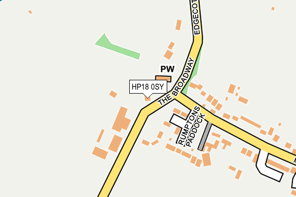 HP18 0SY map - OS OpenMap – Local (Ordnance Survey) HP18 0SY map - OS OpenMap – Local (Ordnance Survey)