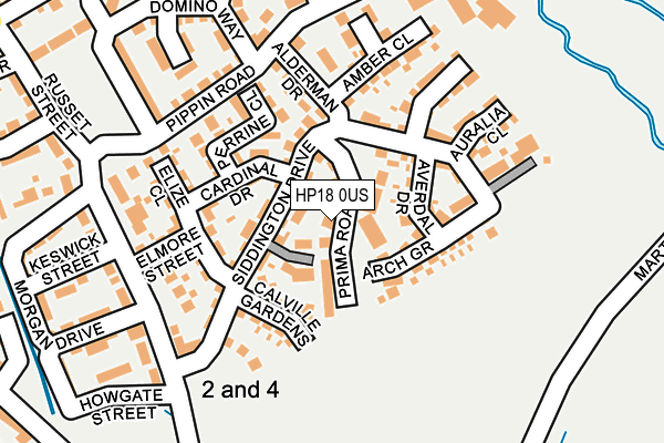 HP18 0US map - OS OpenMap – Local (Ordnance Survey) HP18 0US map - OS OpenMap – Local (Ordnance Survey)