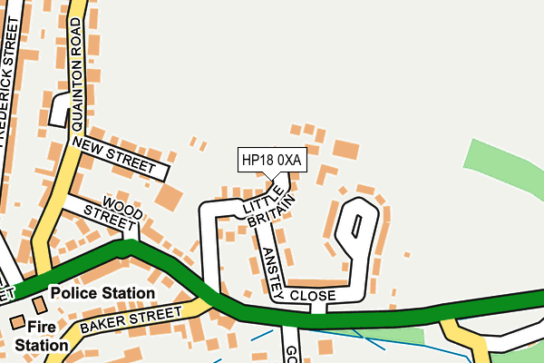 HP18 0XA map - OS OpenMap – Local (Ordnance Survey) HP18 0XA map - OS OpenMap – Local (Ordnance Survey)